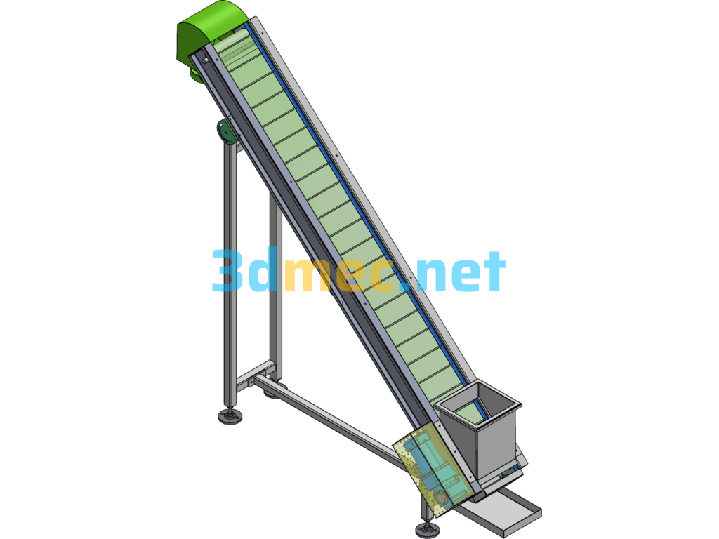 Filling Machine Feeding Belt Line F - 3D Model SolidWorks Free Download