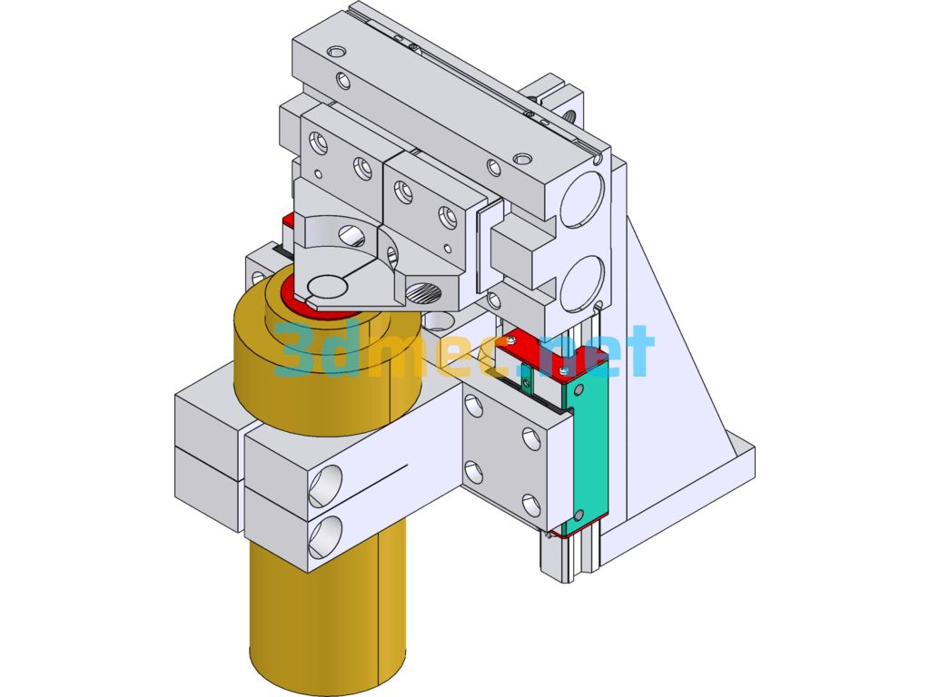 Welding Machine Centering And Positioning Mechanism - 3D Model SolidWorks Free Download