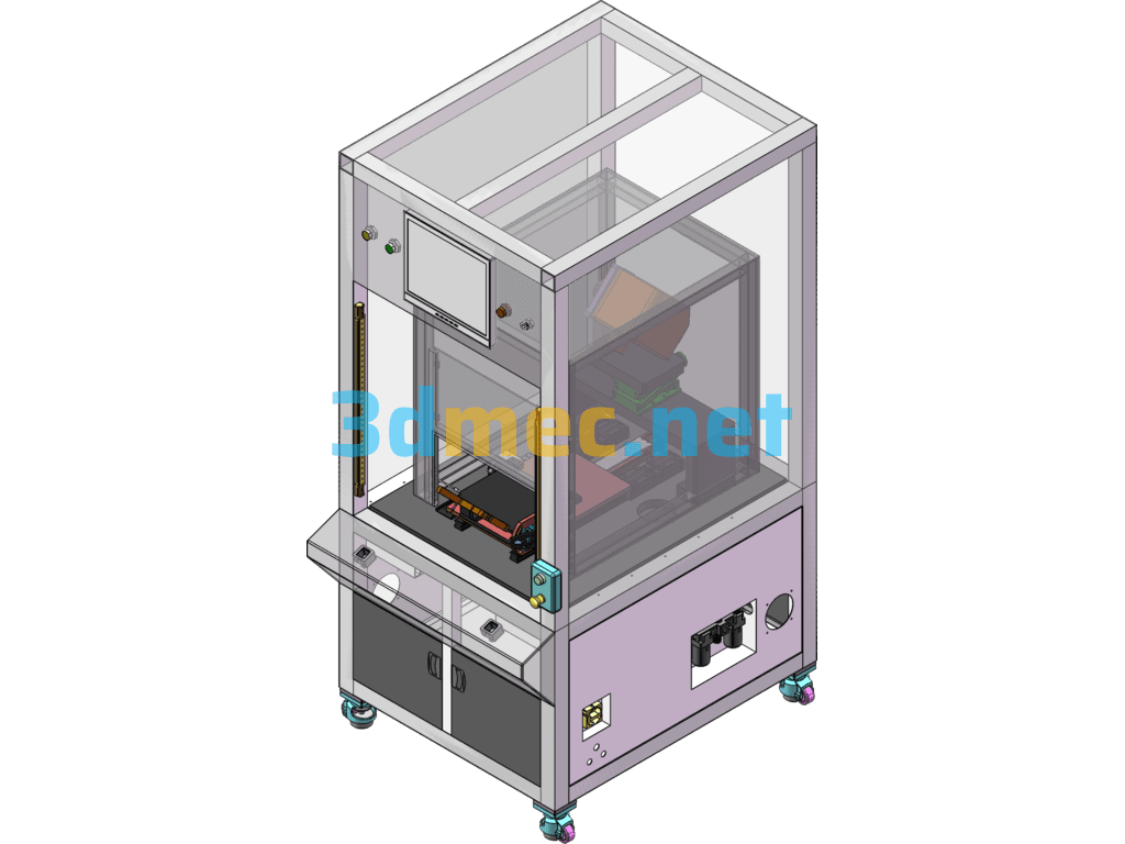 QA014 Screen Inspection Machine (Including BOM, DFM) - 3D Model SolidWorks Free Download