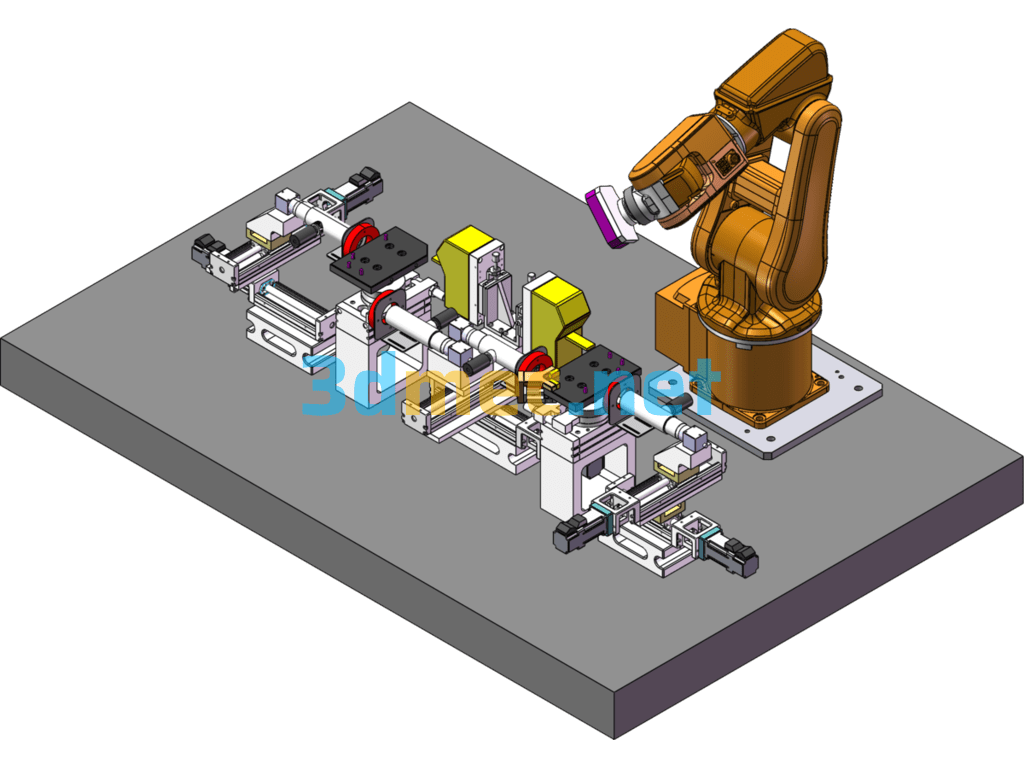 Mobile Phone Side Profile Size Detection Machine (Including DFM) - 3D Model SolidWorks Free Download