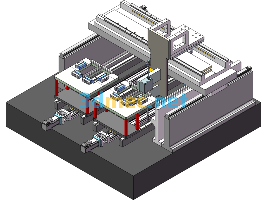 Glass Flatness Inspection Machine (Including DFM) - 3D Model SolidWorks Free Download