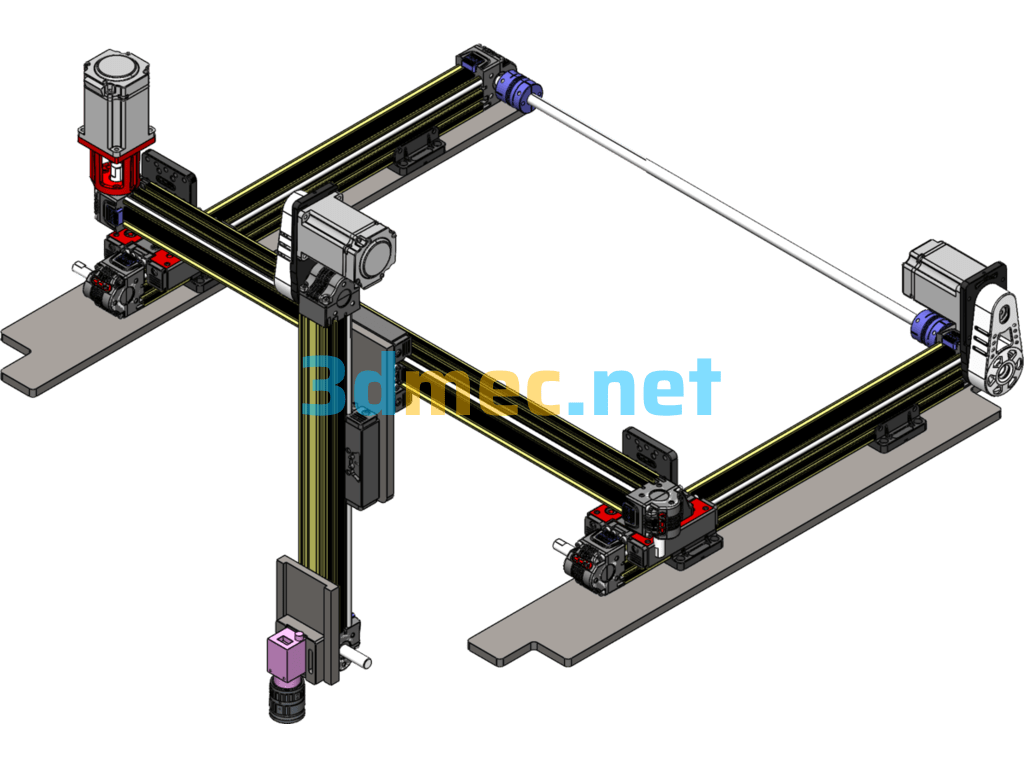 CCM_Camera XYZ Timing Belt Module - 3D Model SolidWorks Free Download