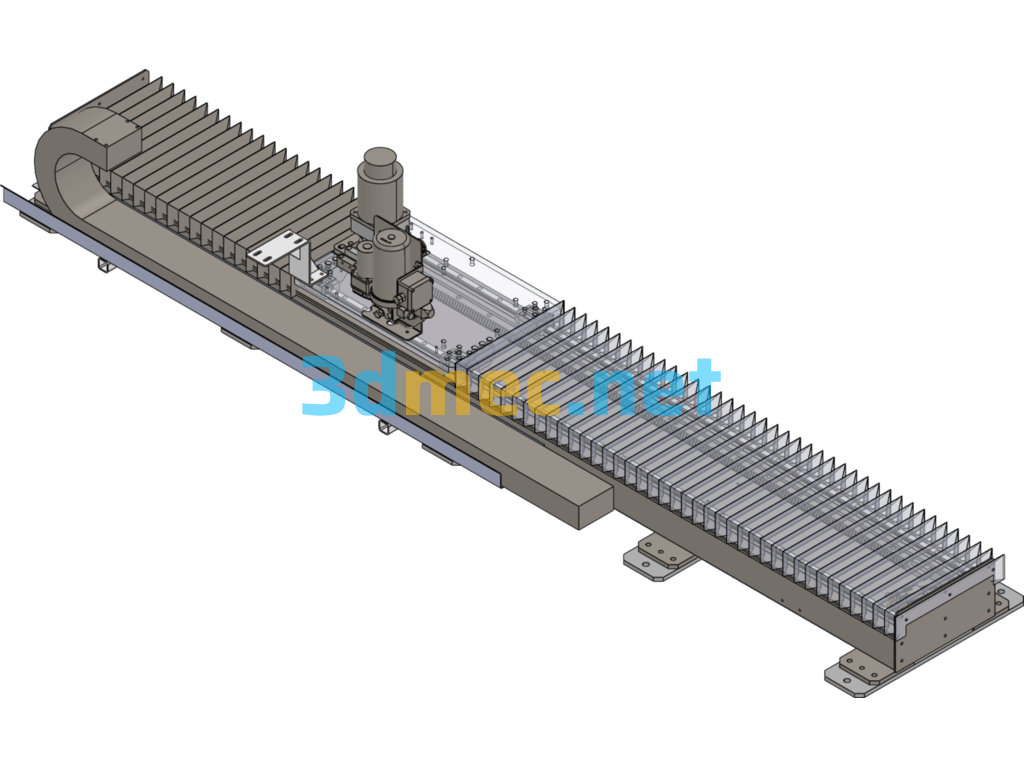 3.4m Walking Track On The Robot's Seventh Axis - 3D Model SolidWorks Free Download