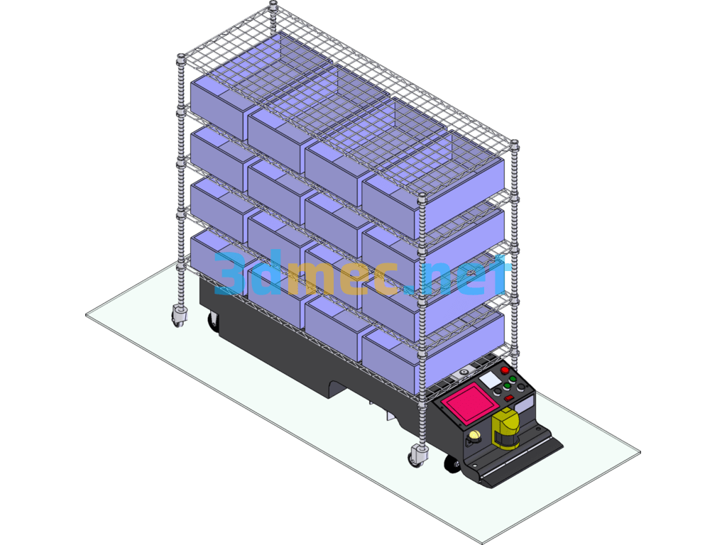 Lurking AGV Batching Rack - 3D Model SolidWorks Free Download