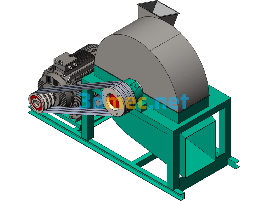 Wood Chipper - 3D Model SolidWorks Free Download