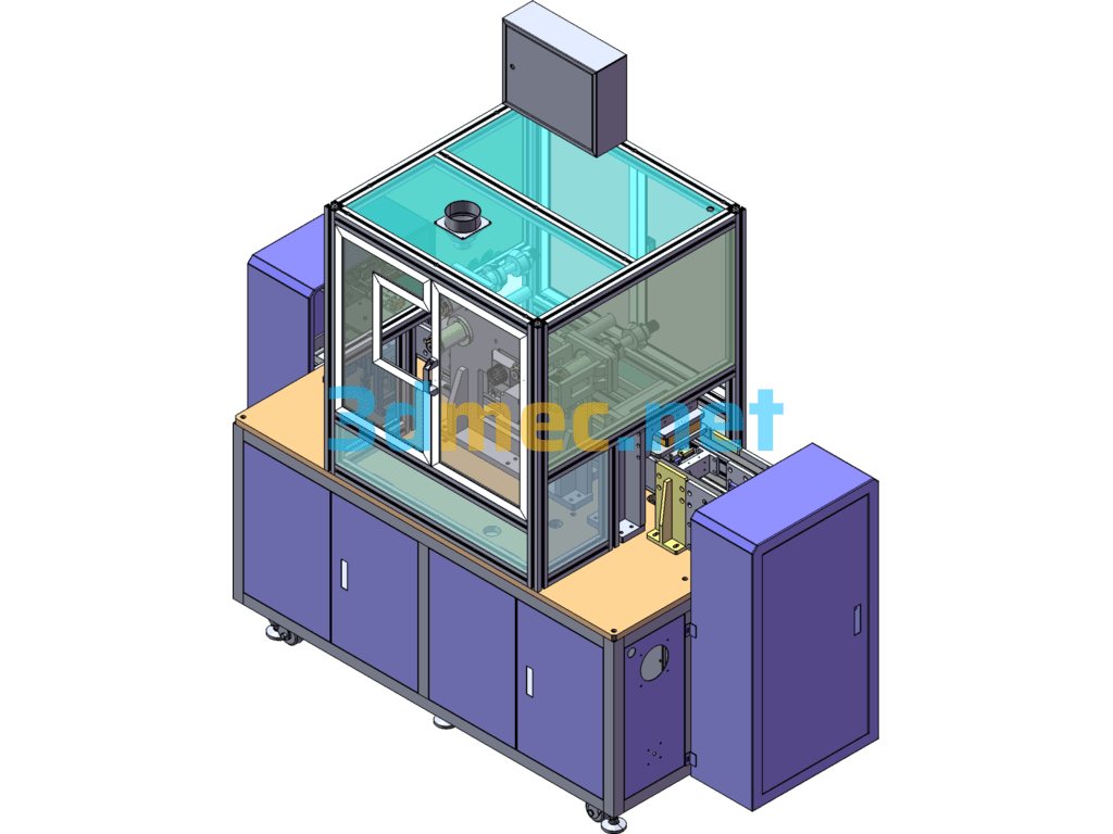 Automatic Mobile Phone Film Laminating Machine - 3D Model SolidWorks Free Download