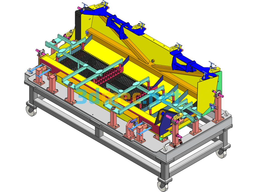 Rotary Welding Fixture Platform - 3D Model SolidWorks Free Download