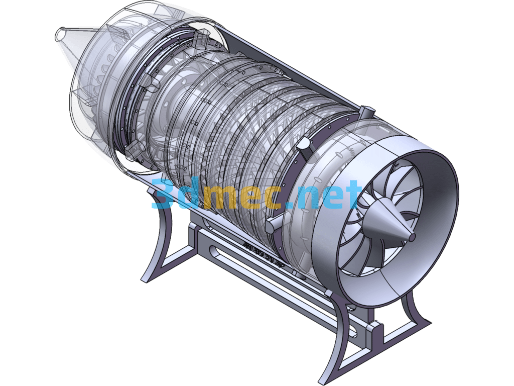 Turbine Engine 3D - 3D Model SolidWorks Free Download