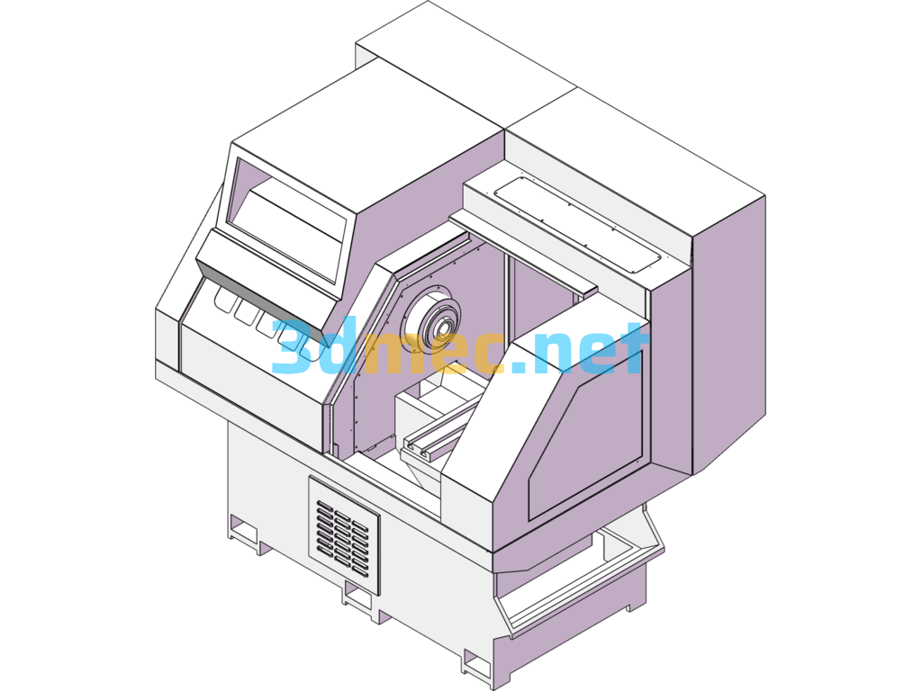 Sheet Metal Design For CNC Lathe Machine Tools - 3D Model SolidWorks Free Download