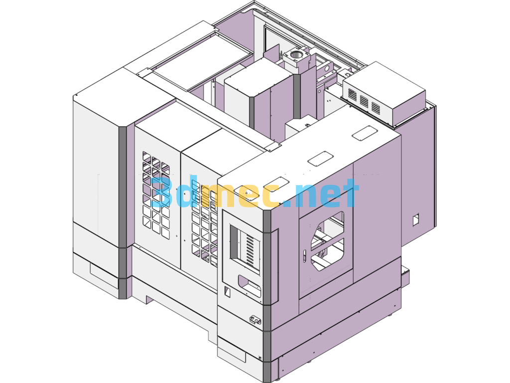 850B Machining Center And Sheet Metal Housing Protective Cover - 3D Model SolidWorks Free Download