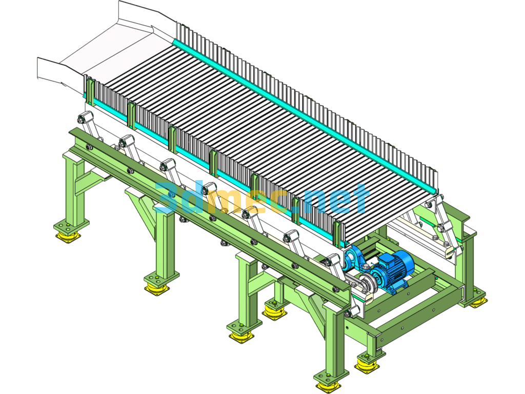 Oscillating Conveyor Line - 3D Model SolidWorks Free Download