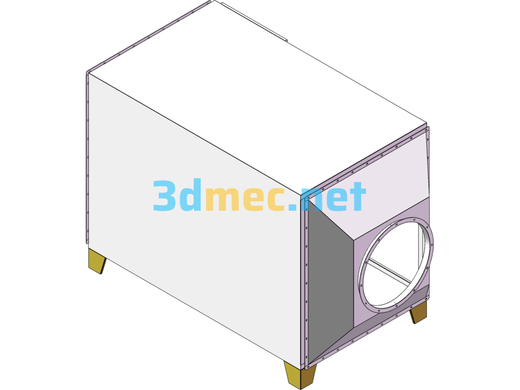 Activated Carbon Filter Box 2600X1500X2000 - 3D Model SolidWorks Free Download