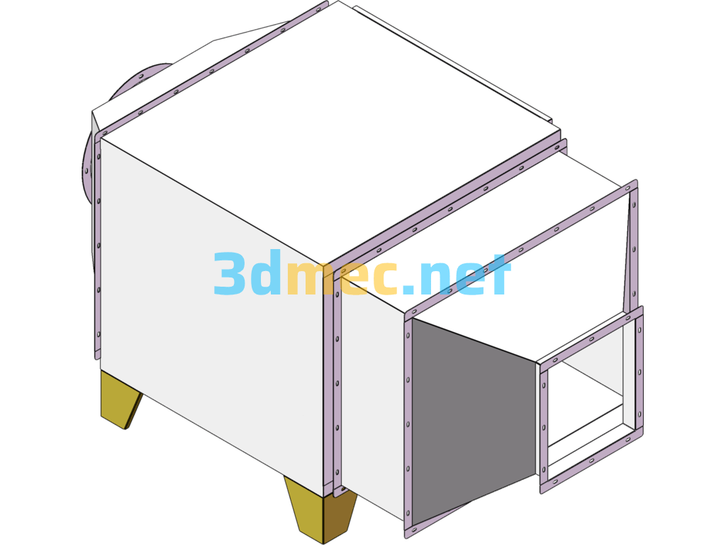 Activated Carbon Filter Box 1200X1200X1200 - 3D Model SolidWorks Free Download