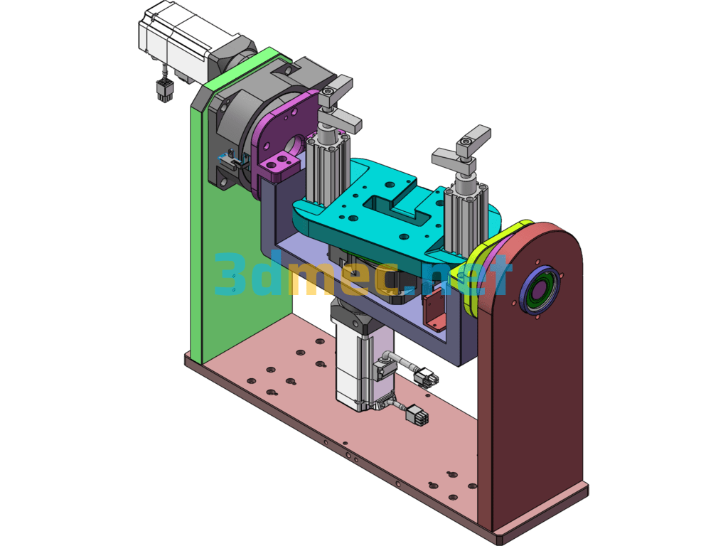 Two-Axis Rotating Table - 3D Model SolidWorks Free Download