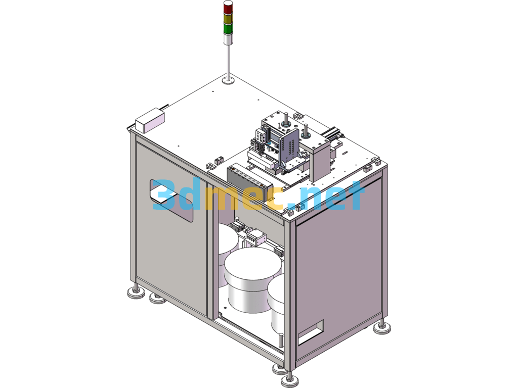 Power Plug Injection Molding Nail Shooting Machine - 3D Model SolidWorks Free Download