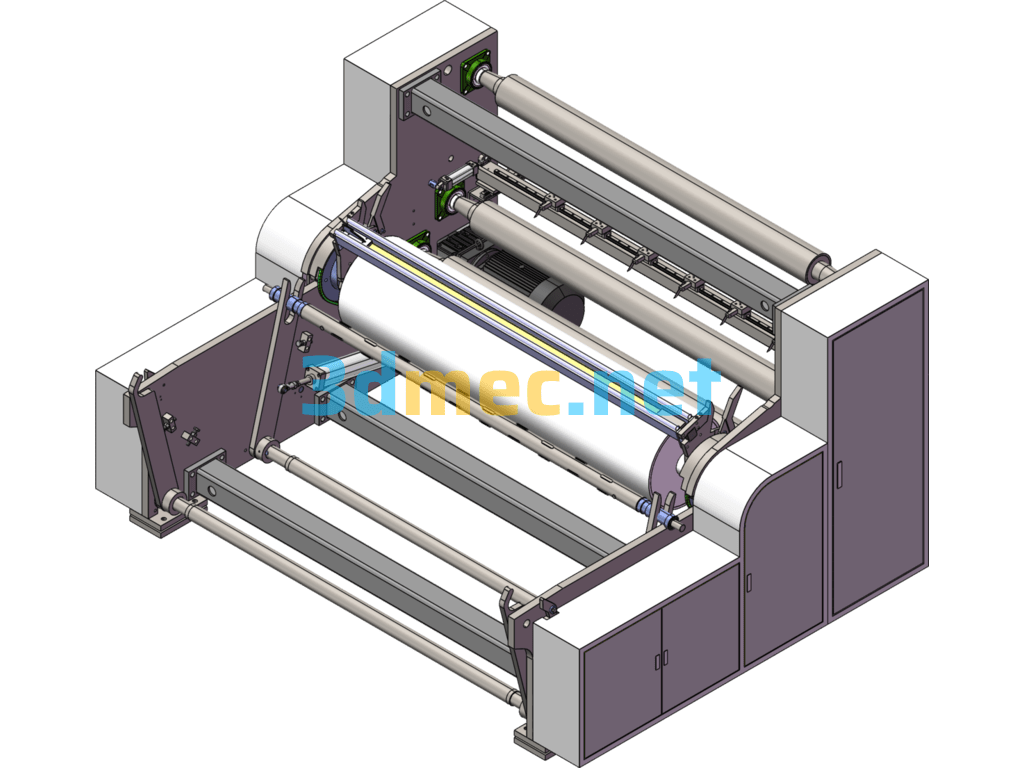 Winding Machine Automatic Roll Changing Machine - 3D Model SolidWorks Free Download