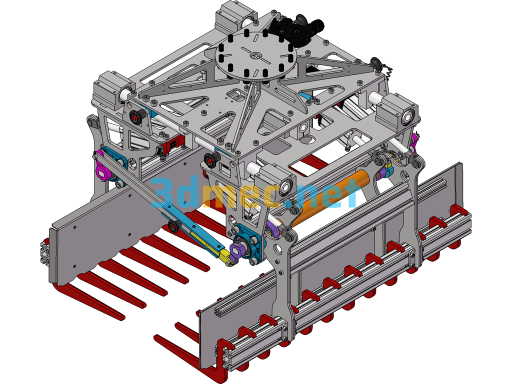 Width-Adjustable Robotic Bag Gripper - 3D Model SolidWorks Free Download