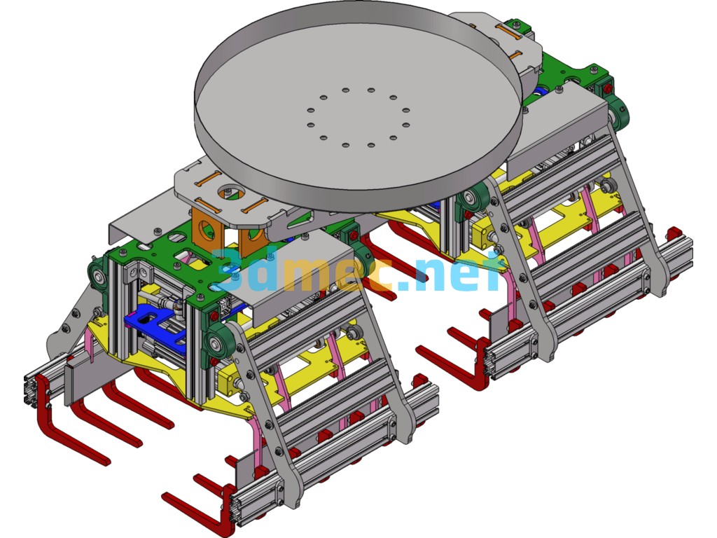 Kawasaki CP180L Robot's Dual Gripper For Two 25kg Coal Bags - 3D Model SolidWorks Free Download