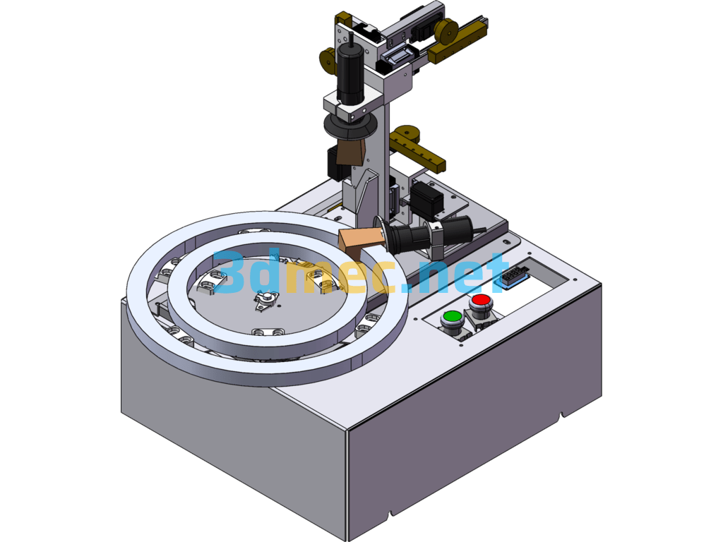 Annular Slide Rail Detection Device - 3D Model Exported Free Download