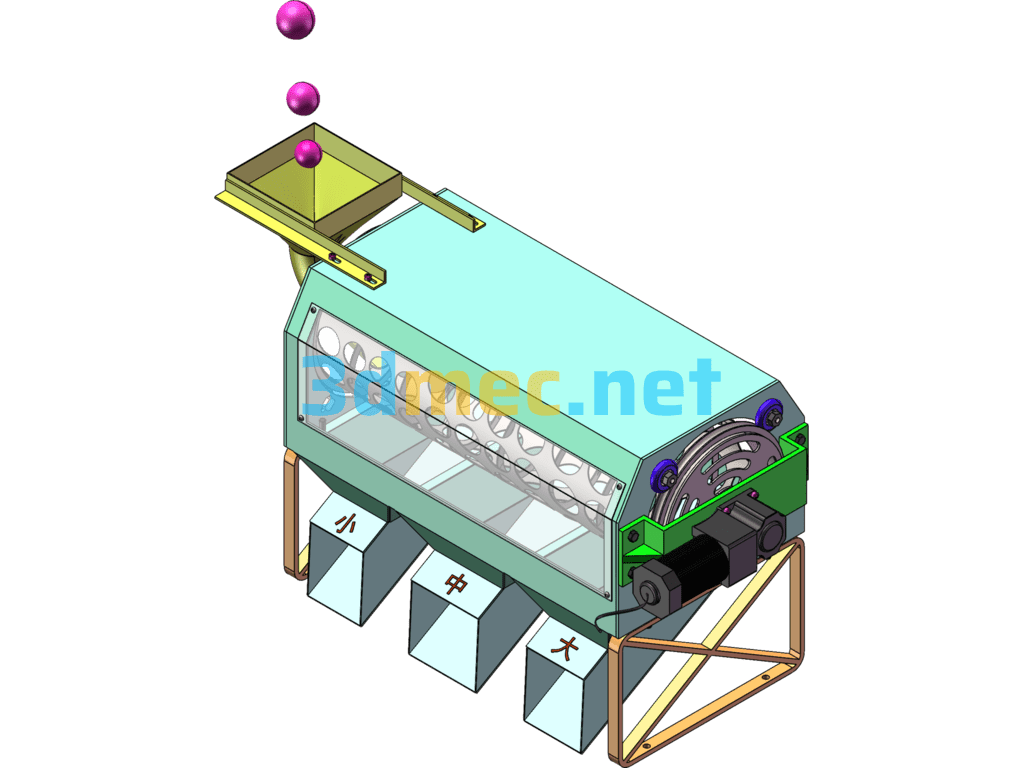 Fruit Sorting Machine - 3D Model SolidWorks Free Download