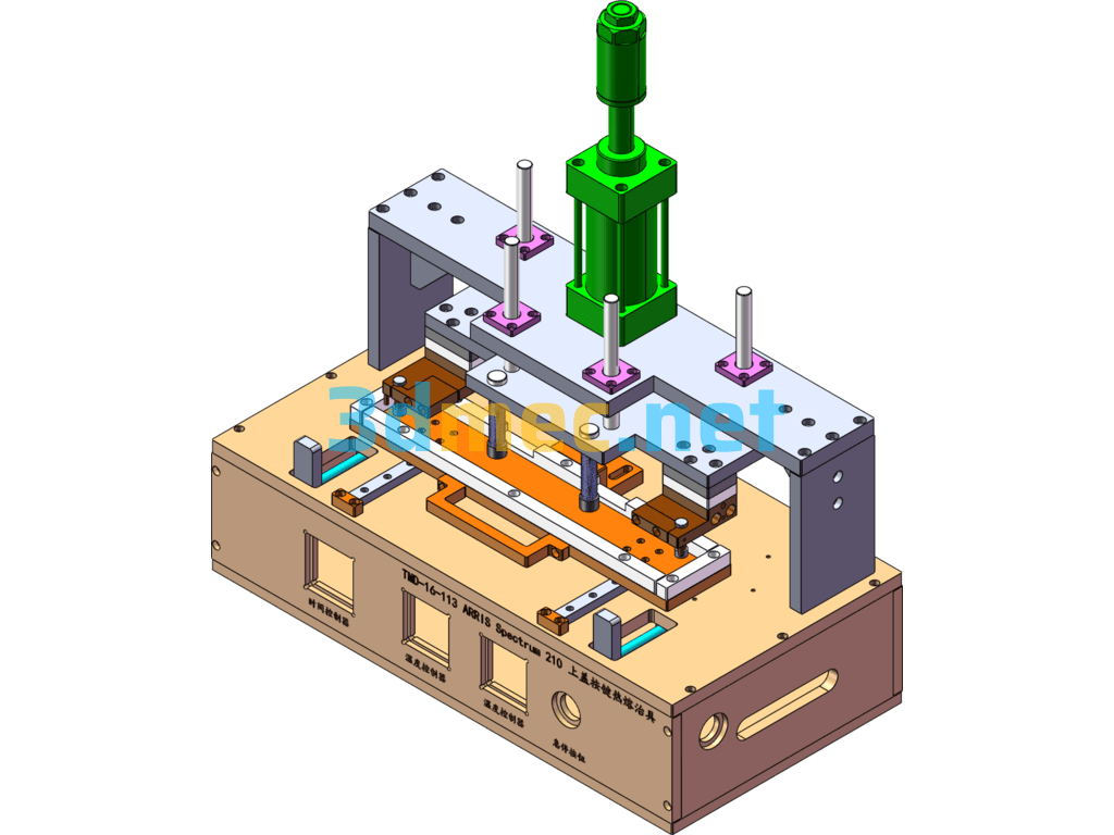 Hot Melt Fixture For Upper Cover Button - 3D Model SolidWorks Free Download