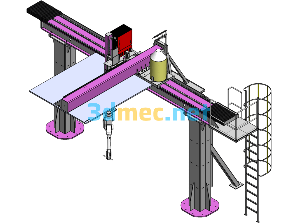 Gantry Welding Robot - 3D Model SolidWorks Free Download