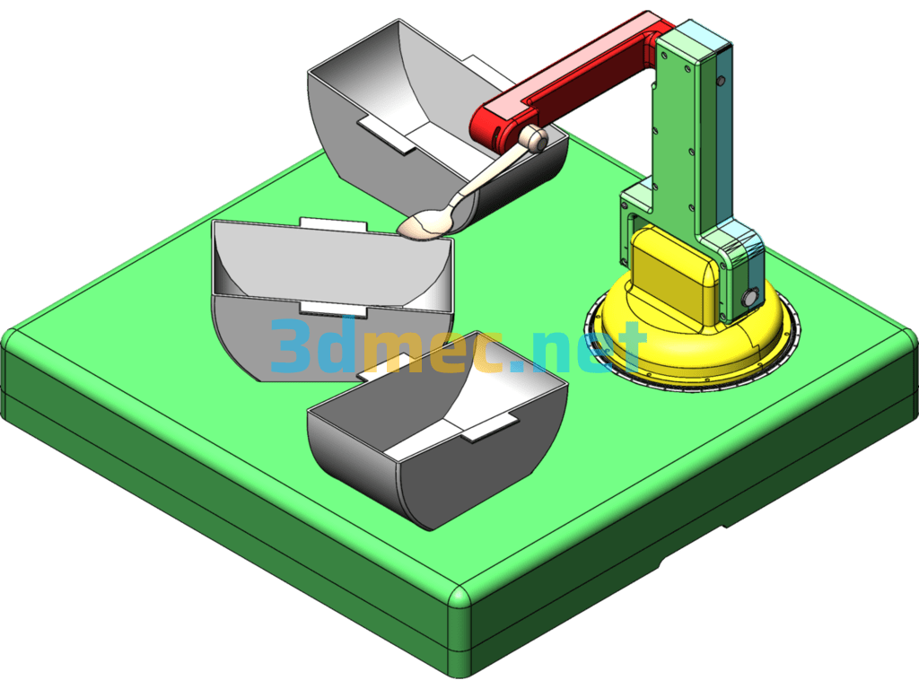 Automatic Food Delivery Equipment - 3D Model SolidWorks Free Download