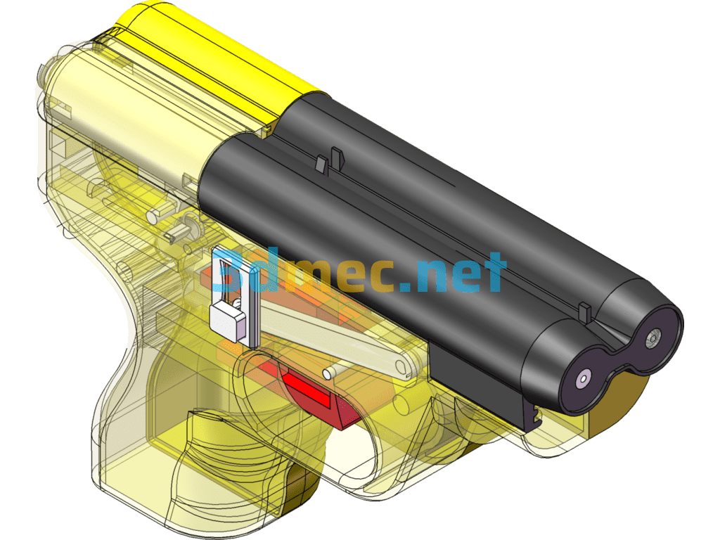 Tear Gas Pistol Model - 3D Model SolidWorks Free Download