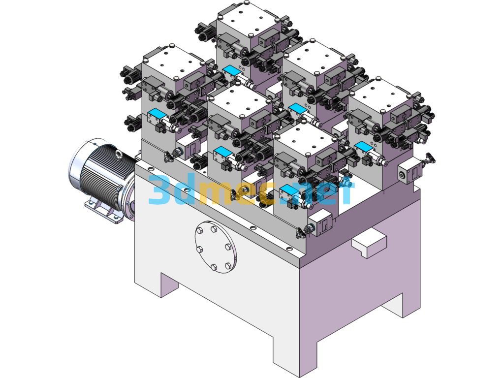 Hydraulic Station Model - 3D Model SolidWorks Free Download