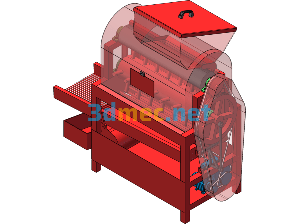 Chestnut Shelling Machine - 3D Model SolidWorks Free Download