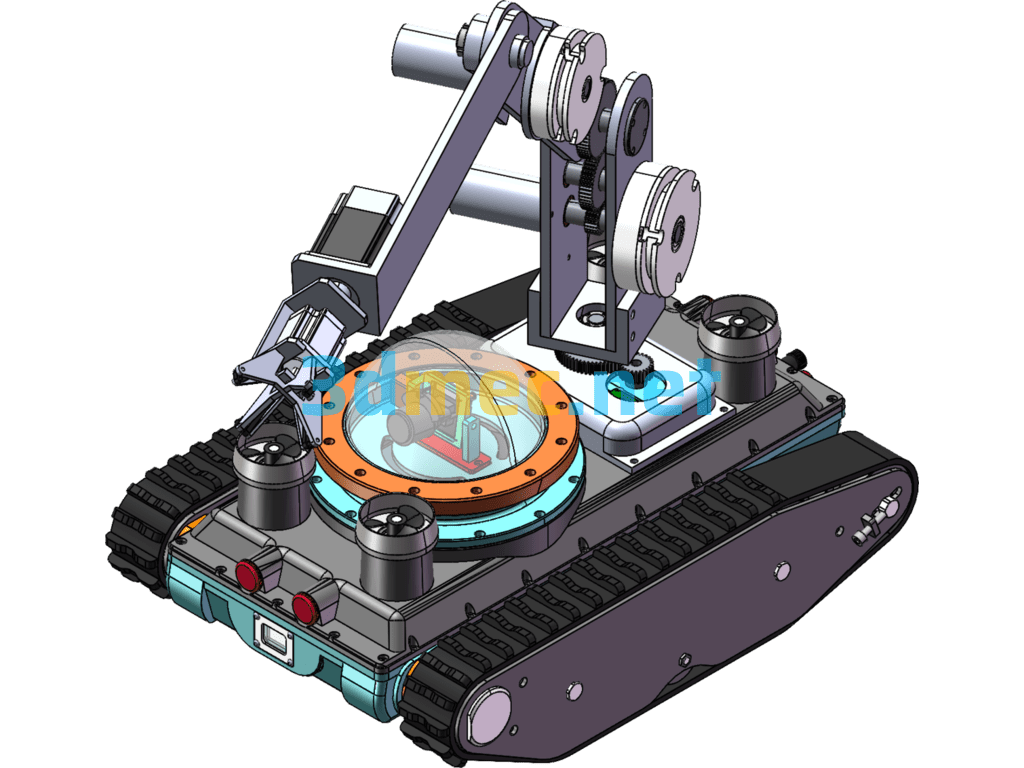 Sea Cucumber Fishing Robot - 3D Model SolidWorks Free Download