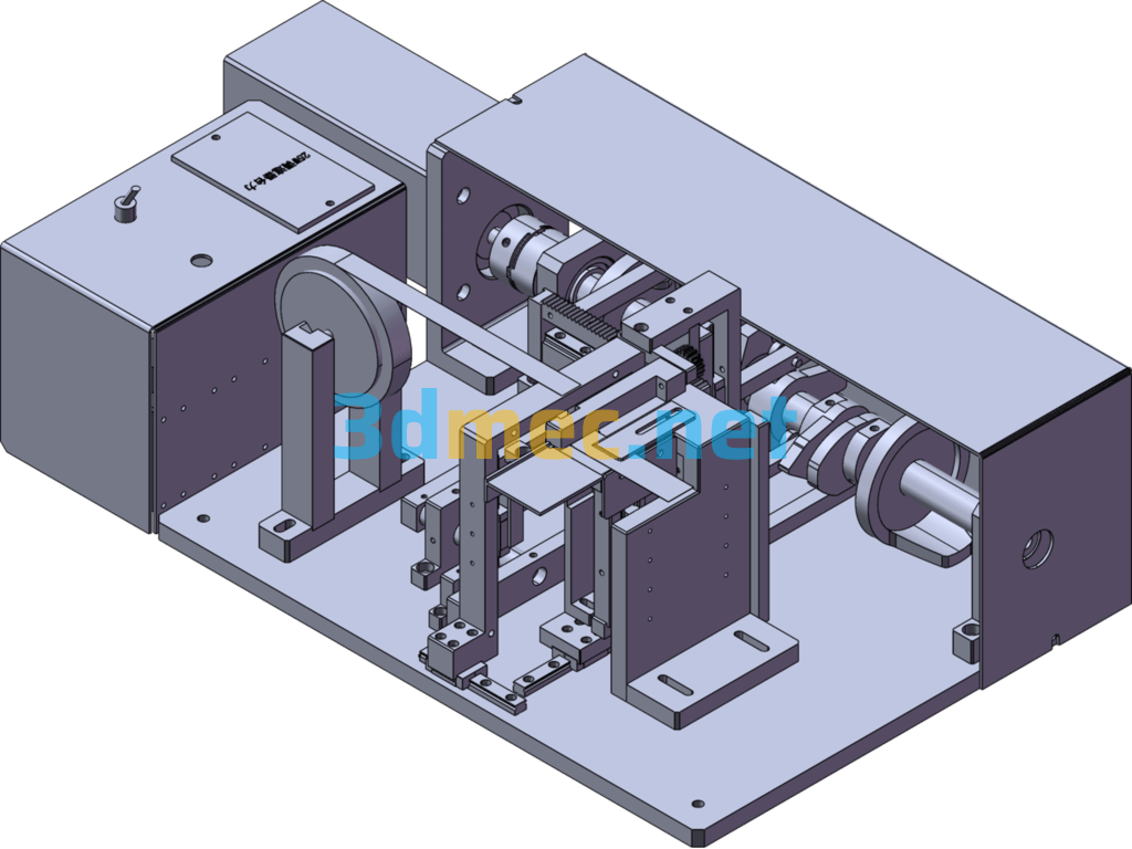 Lithium Battery Electrode Front And Back Insulation Tape Machine - 3D Model SolidWorks Free Download