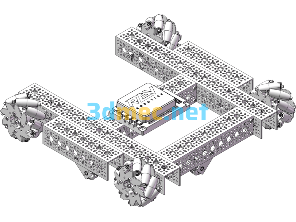 Design Model Of Robot Chassis For Measurement - 3D Model SolidWorks Free Download