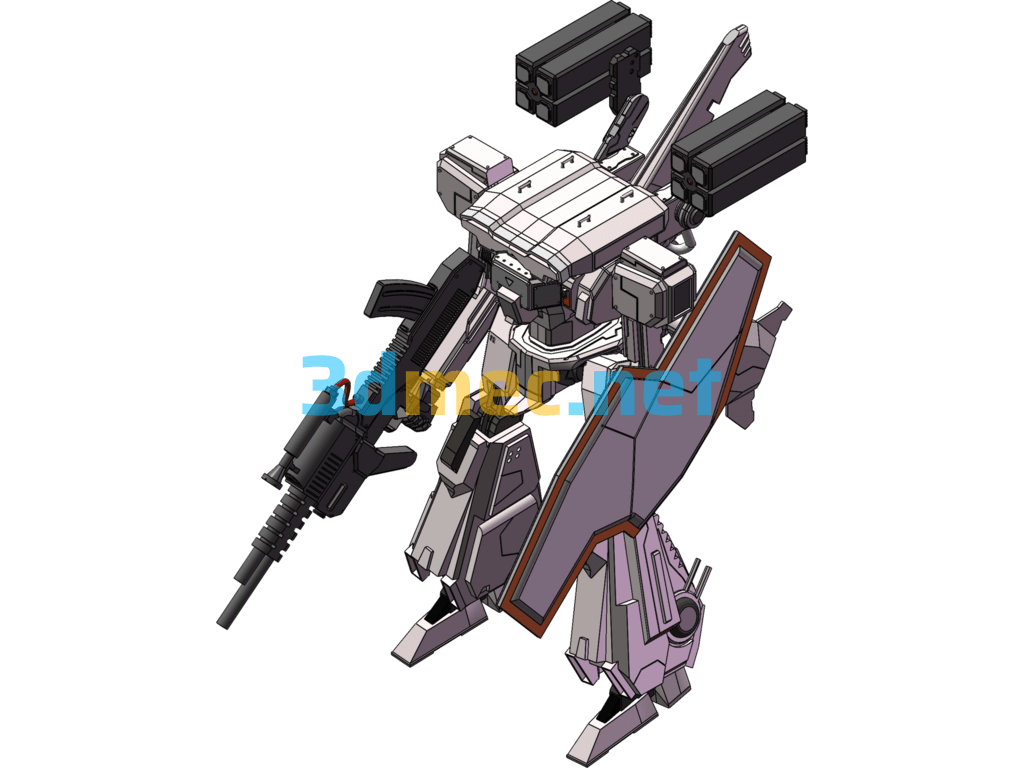 Future Battle Robots 5 - 3D Model SolidWorks Free Download