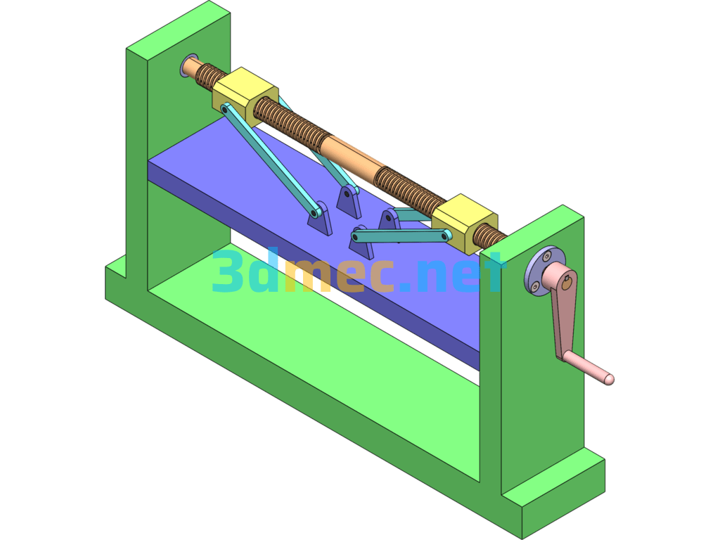 Lever Screw Pressure Mechanism - 3D Model SolidWorks Free Download