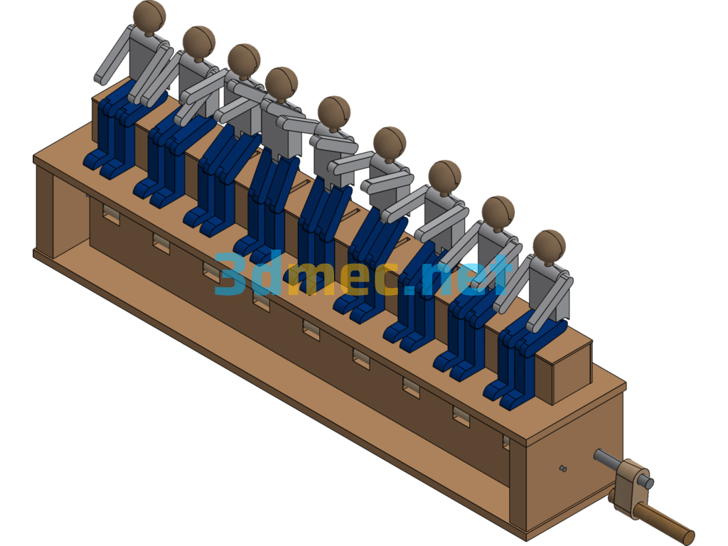 The Moving Figures Have Animations - 3D Model SolidWorks Free Download