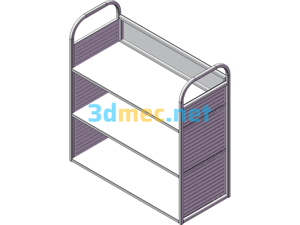 Library Trolley - 3D Model SolidWorks Free Download