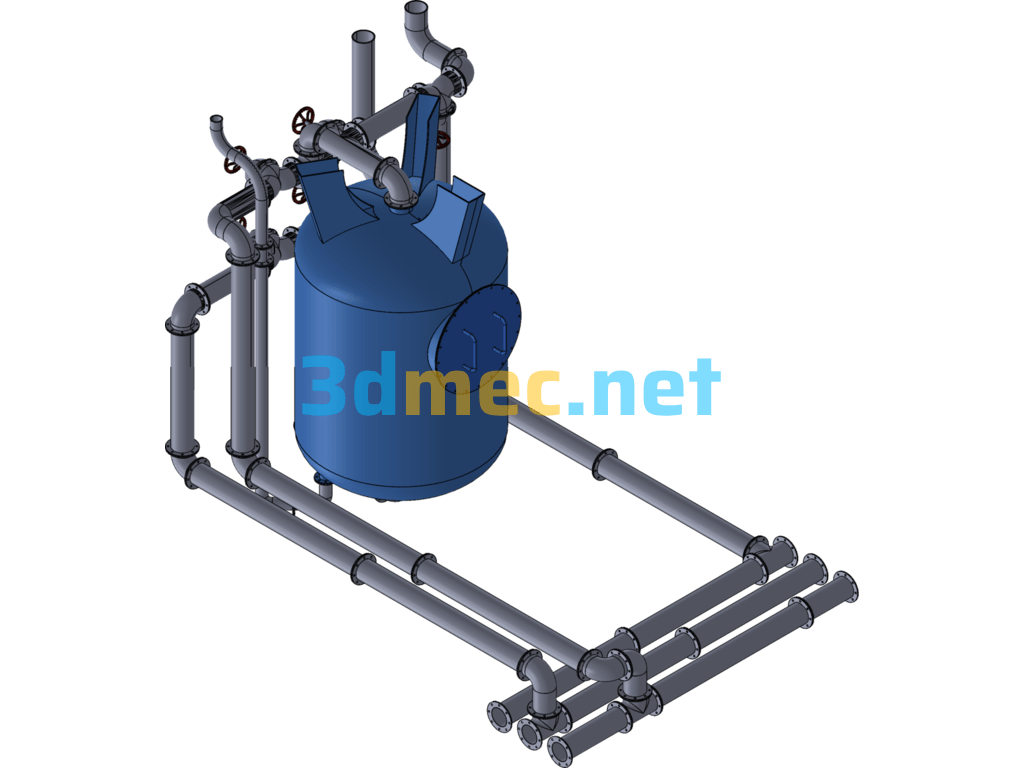 Activated Carbon Filter - 3D Model SolidWorks Free Download