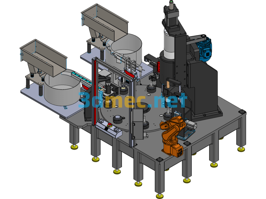 Dial Rotating Assembly Ball Joint Assembly Machine 3D Model - 3D Model SolidWorks Free Download