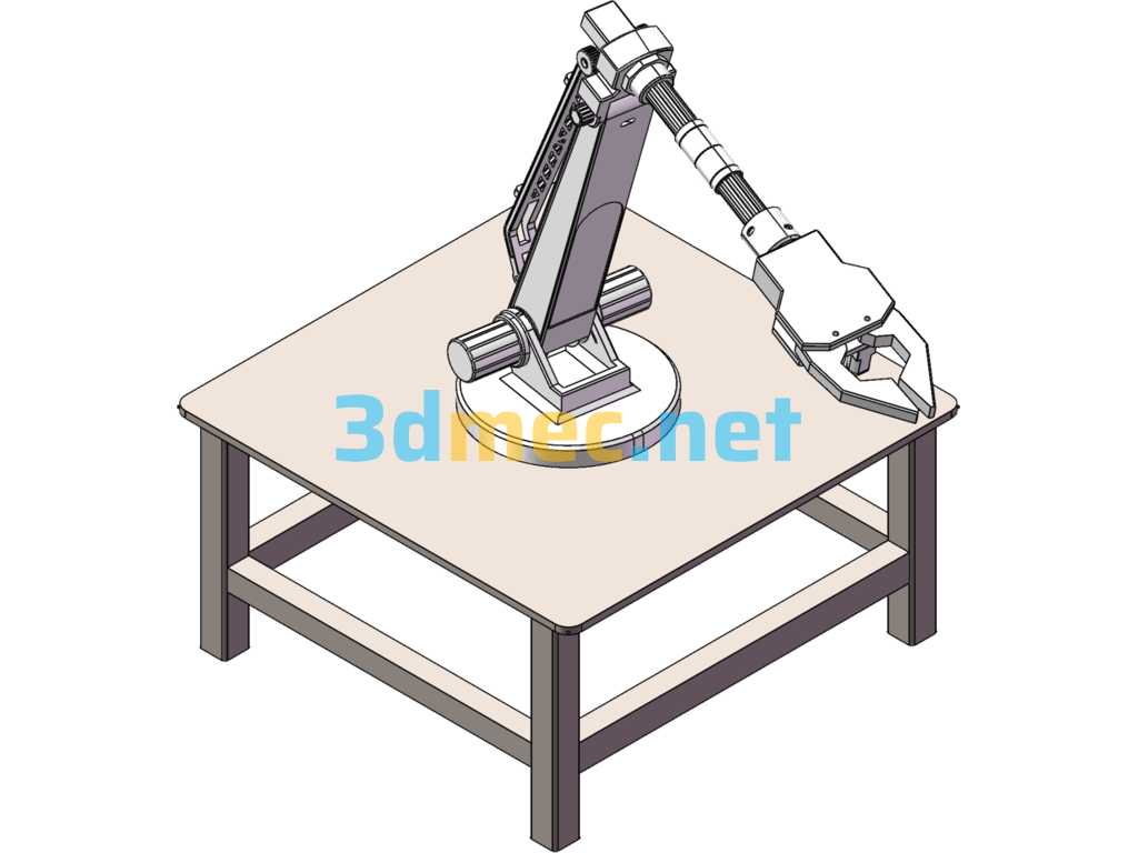 360 Degree Mechanical Clamping Arm - 3D Model SolidWorks Free Download