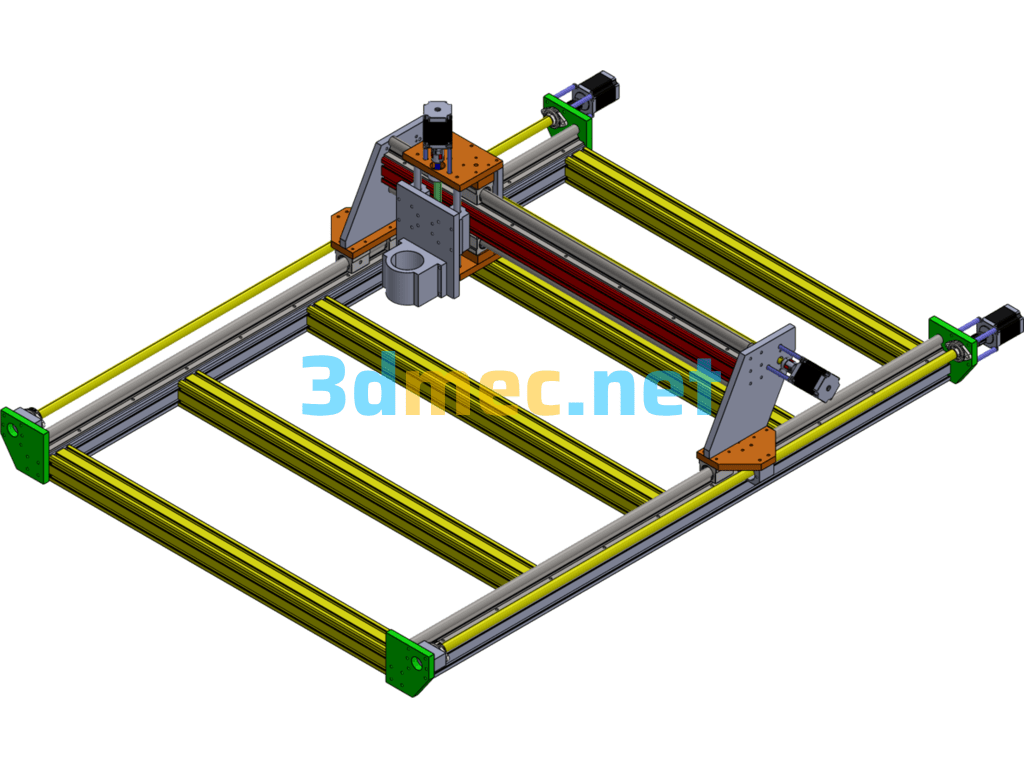 Machining Center Cnc Range 1500x1000 Model - 3D Model SolidWorks Free Download