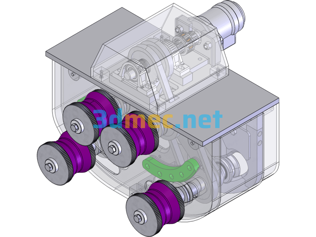 Design Of Hydraulic Winding Mechanism - 3D Model SolidWorks Free Download