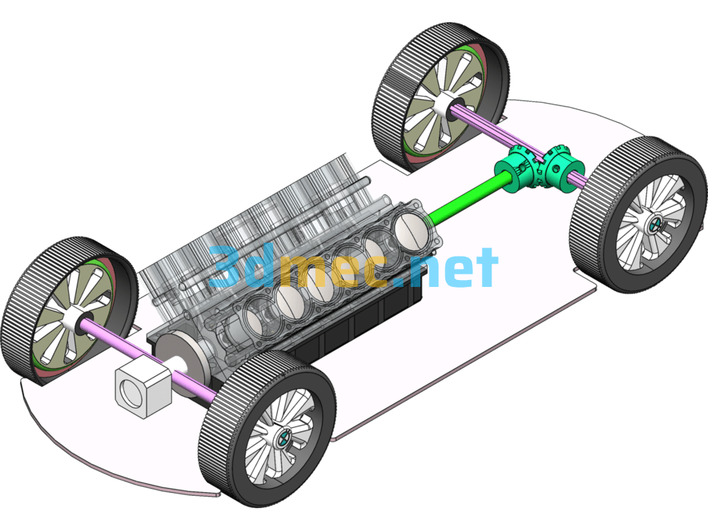 Engine Simulation - 3D Model SolidWorks Free Download