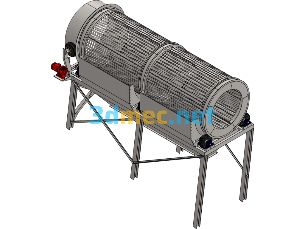 Drum Screen Drum Rotary Screen - 3D Model SolidWorks Free Download