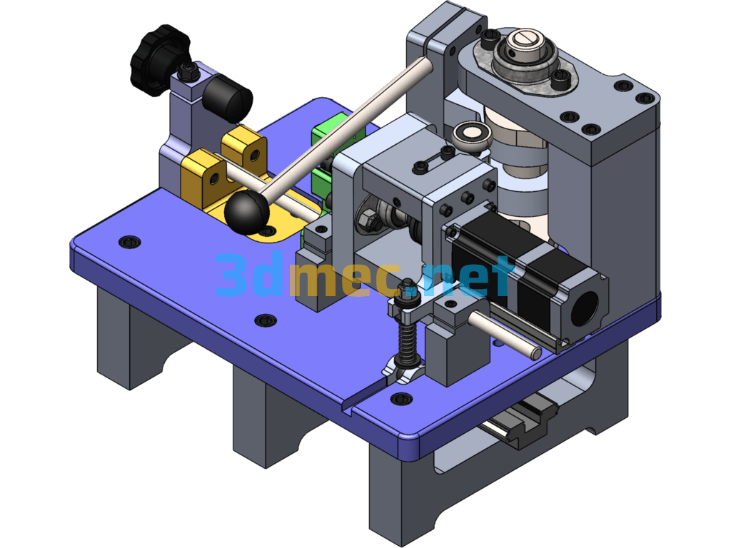 Mechanical Winding Machine Model 3D Drawing - 3D Model SolidWorks Free Download