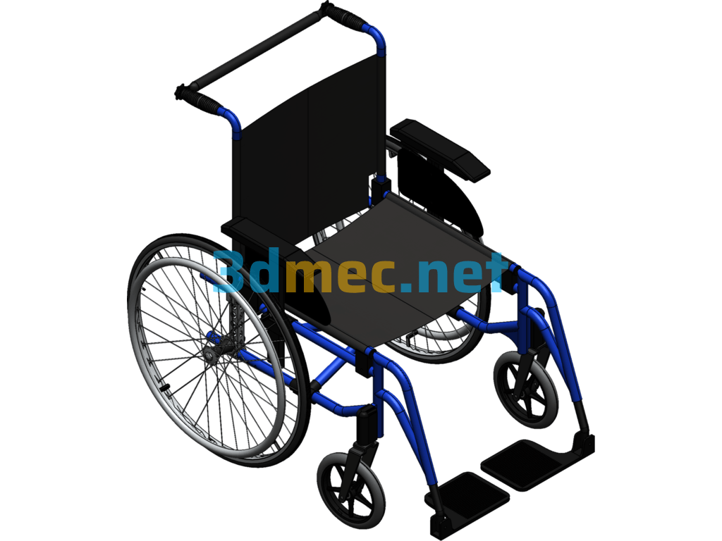 Medical Wheelchair 3D Model - 3D Model SolidWorks Free Download