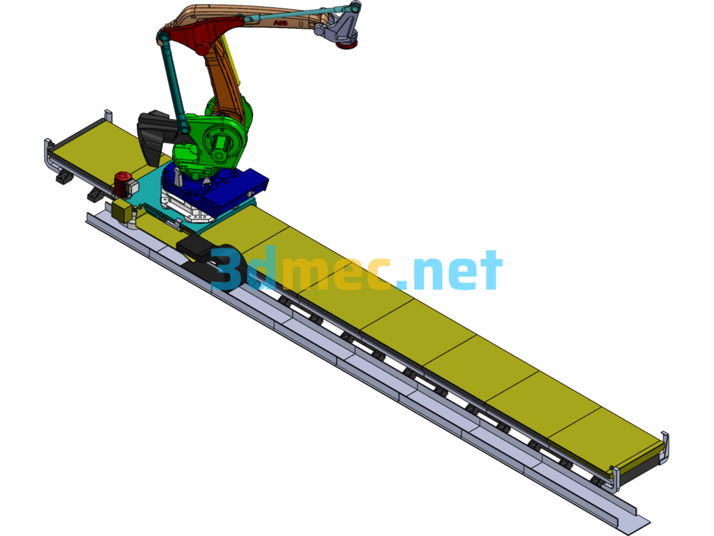 ABB Robot Track - 3D Model SolidWorks Free Download