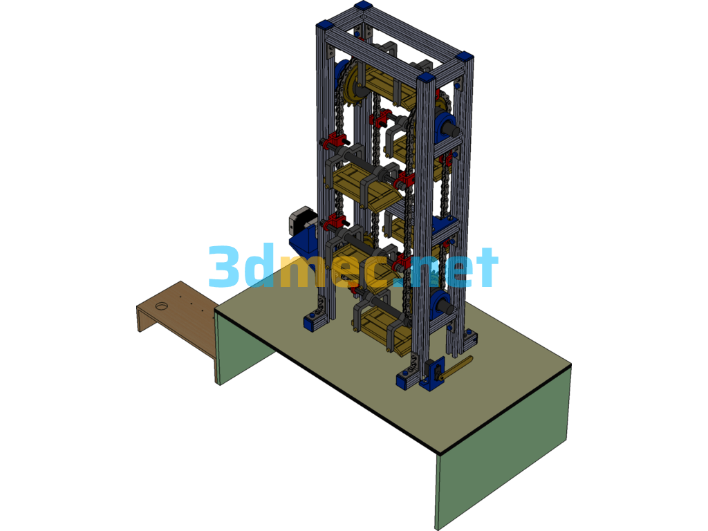 Rotating Parking Garage Model - 3D Model SolidWorks Free Download