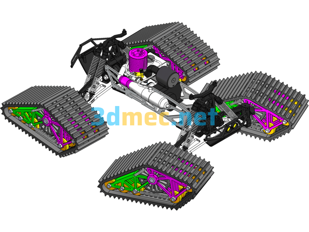 Remote Control Monster Truck - 3D Model SolidWorks Free Download