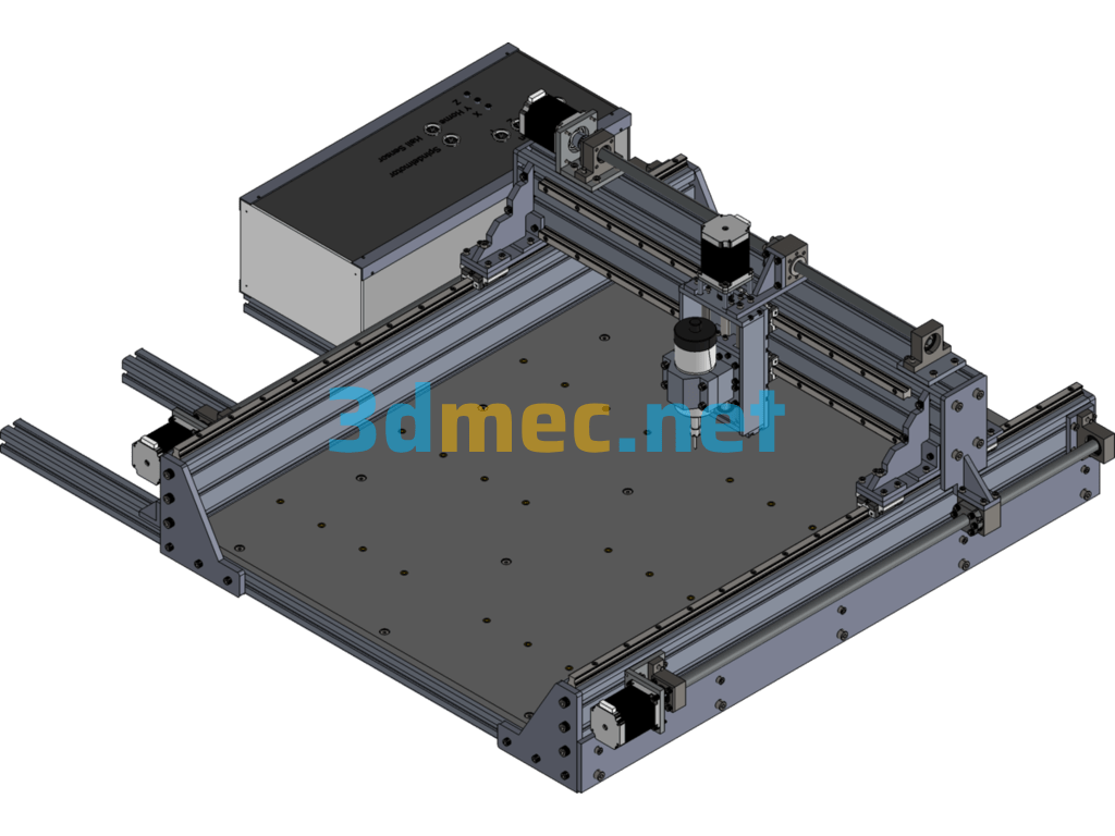 3-Axis Engraving Machine 700x550x80mm - 3D Model SolidWorks Free Download